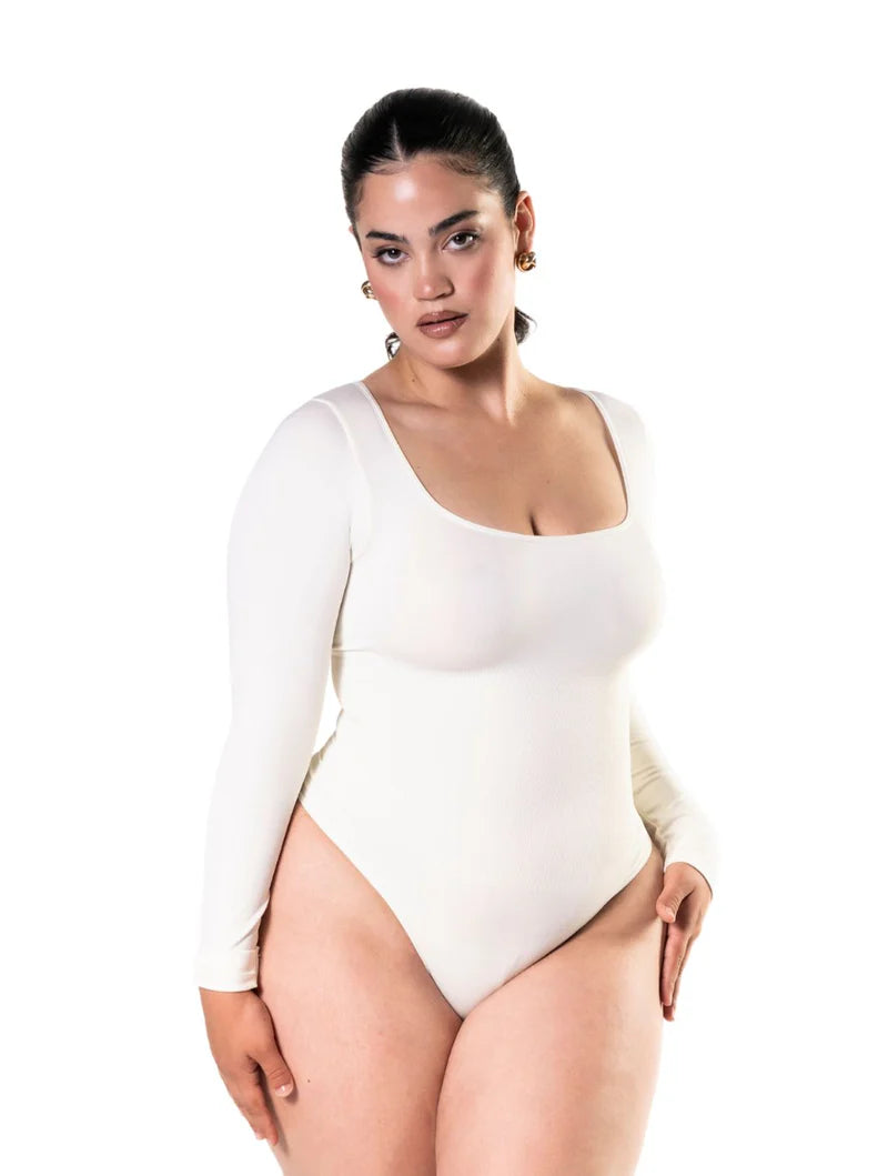Body gainant string à manches longues